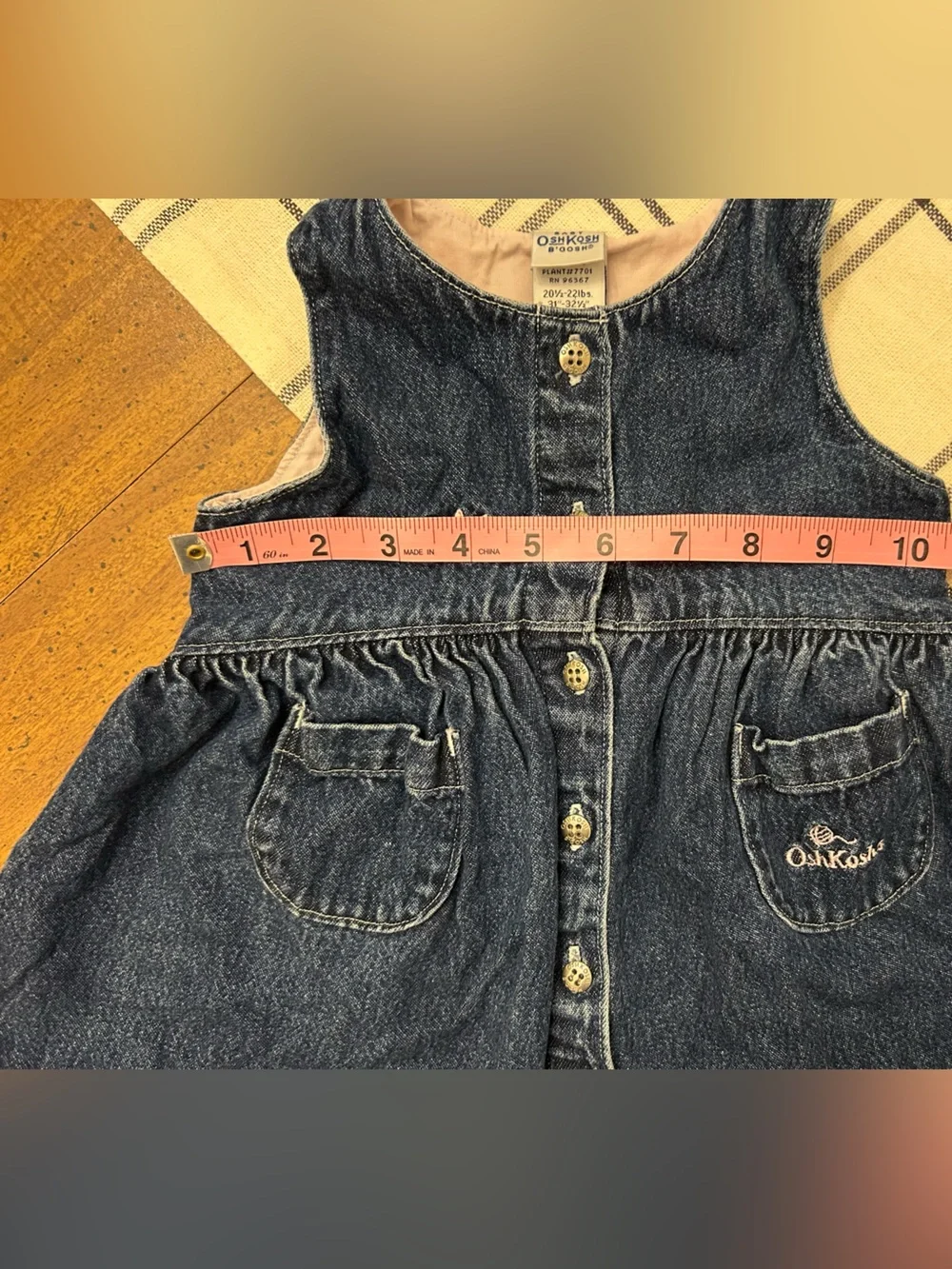 Vintage OshKosh B’gosh Denim Dress Girls 18 Months